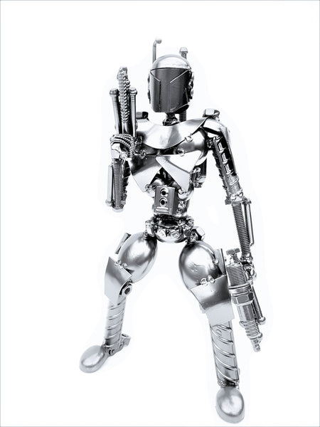 Star Wars - Boba/Jango Fett Gun Up & Gun Down Silver
